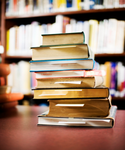 Photo of stacked books