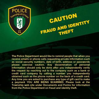 Fraud and Identity Theft flyer