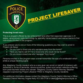 Project Lifesaver flyer