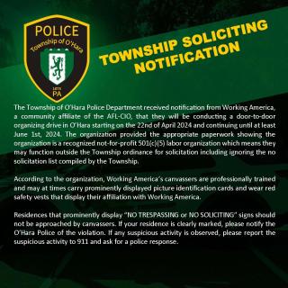 Township Solicitation Notification from Working America