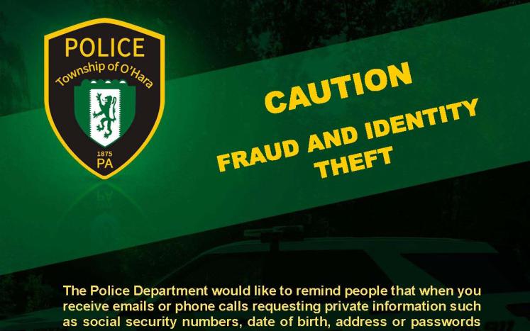 Fraud and Identity Theft flyer